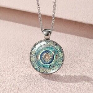 New - Boho Style Pendant Necklace w/ 24" Chain